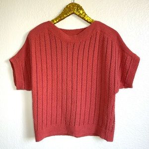 Cynthia Rowley Coral Dolman Knit Top